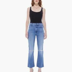 MOTHER size 26 The Hustler Ankle Fray Jeans Can't Stop Staring Women's B1766